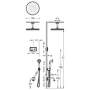 Tres Exclusive - Podomietkový termostatický elektronický sprchový set SHOWER TECHNOLOGY 09226302OR