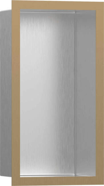 Hansgrohe XtraStoris Individual - Výklenok do steny s designovým rámom, 300x150x100 mm, kefovaná nerezová/kefovaný bronz 56094140